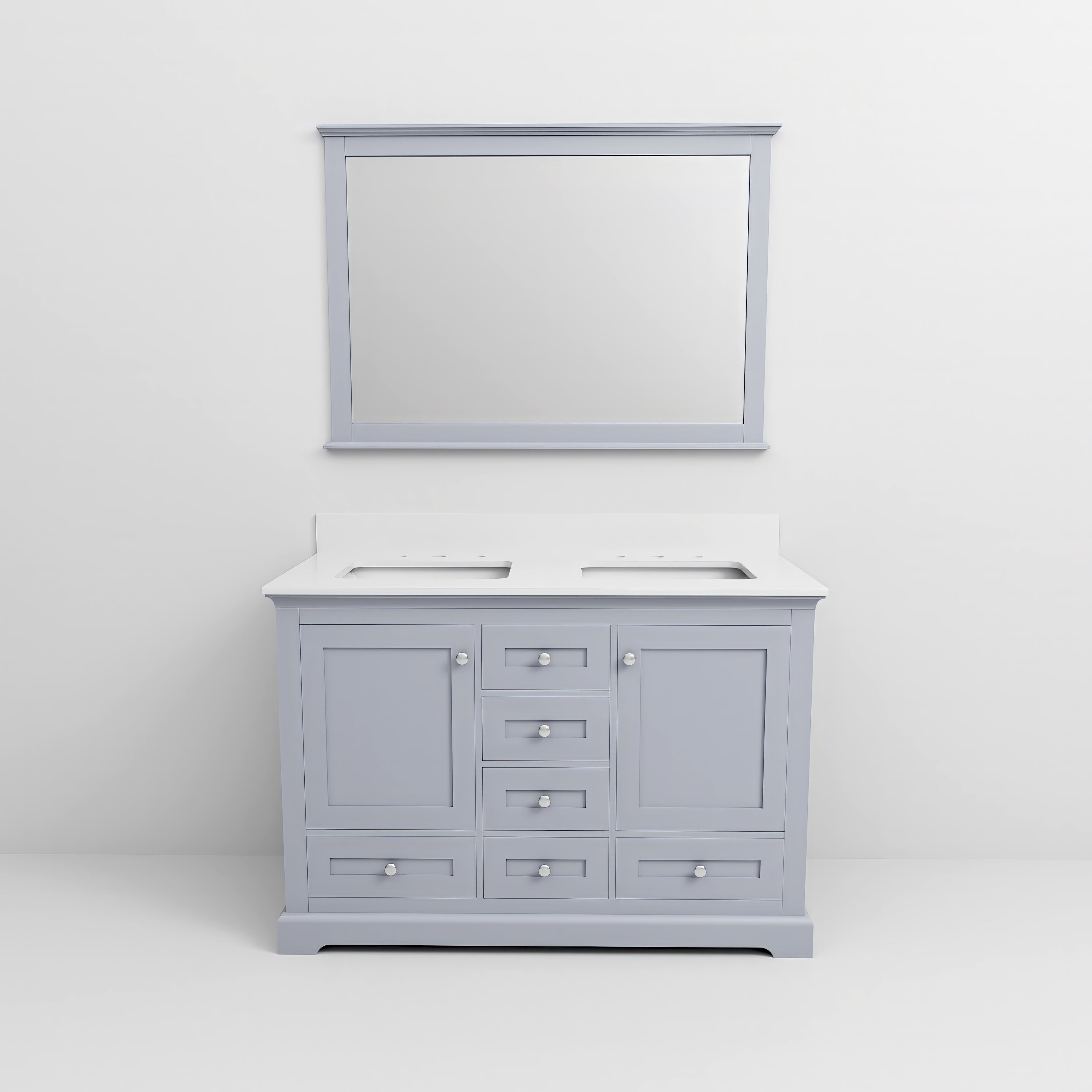 Dukes 48 in. W x 22 in. D Dark Grey Double Bath Vanity