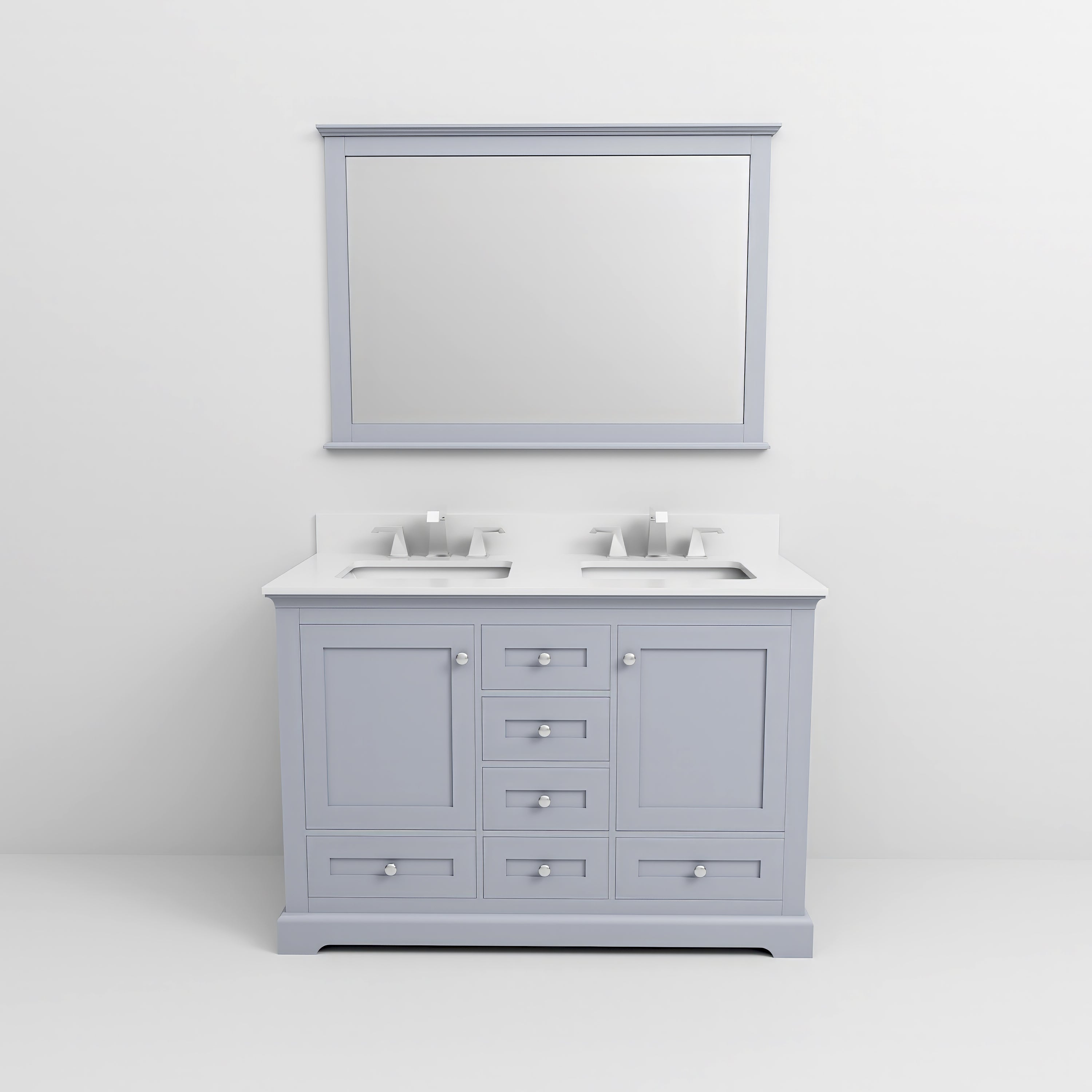 Dukes 48 in. W x 22 in. D Dark Grey Double Bath Vanity