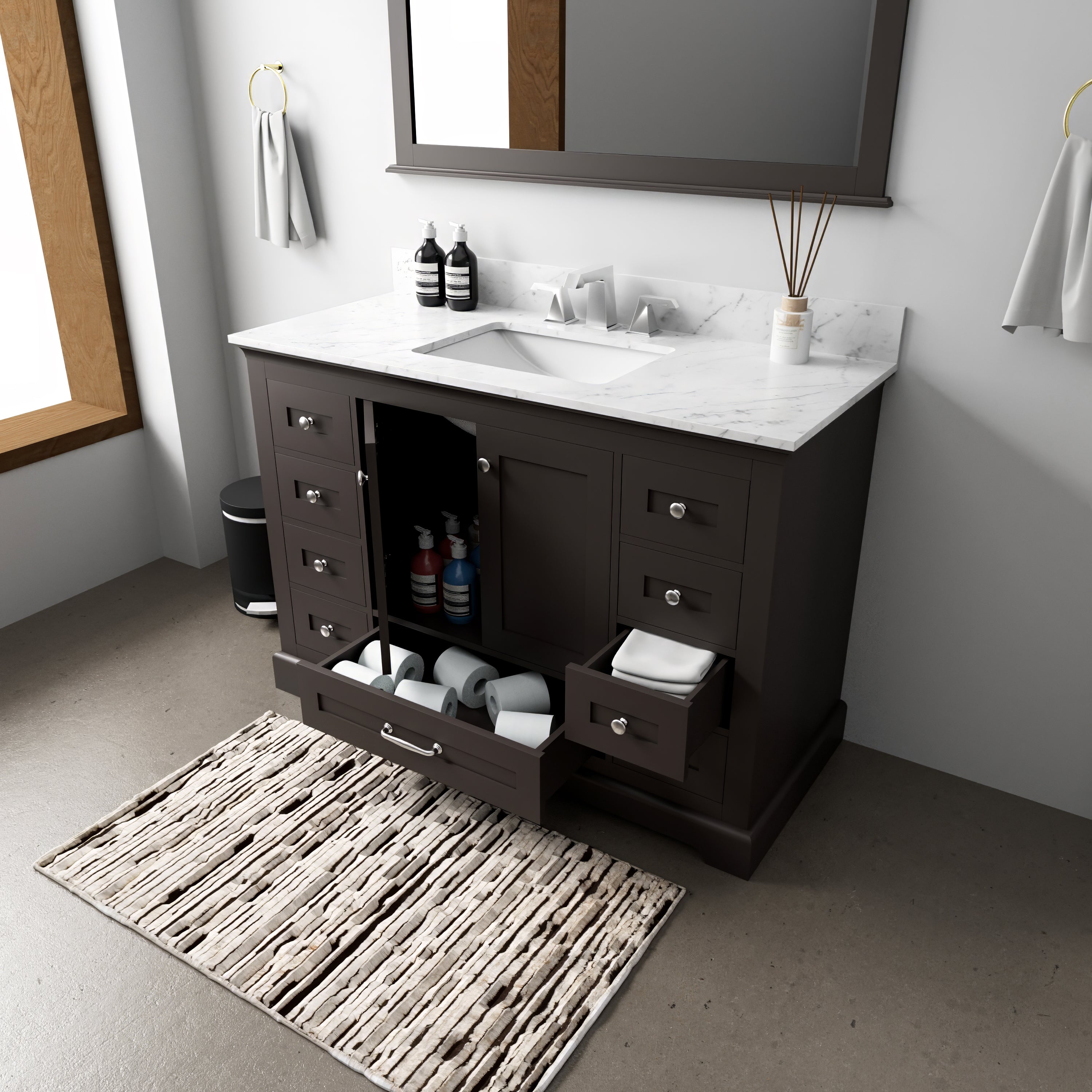 Dukes 48 in. W x 22 in. D Espresso Single Bath Vanity