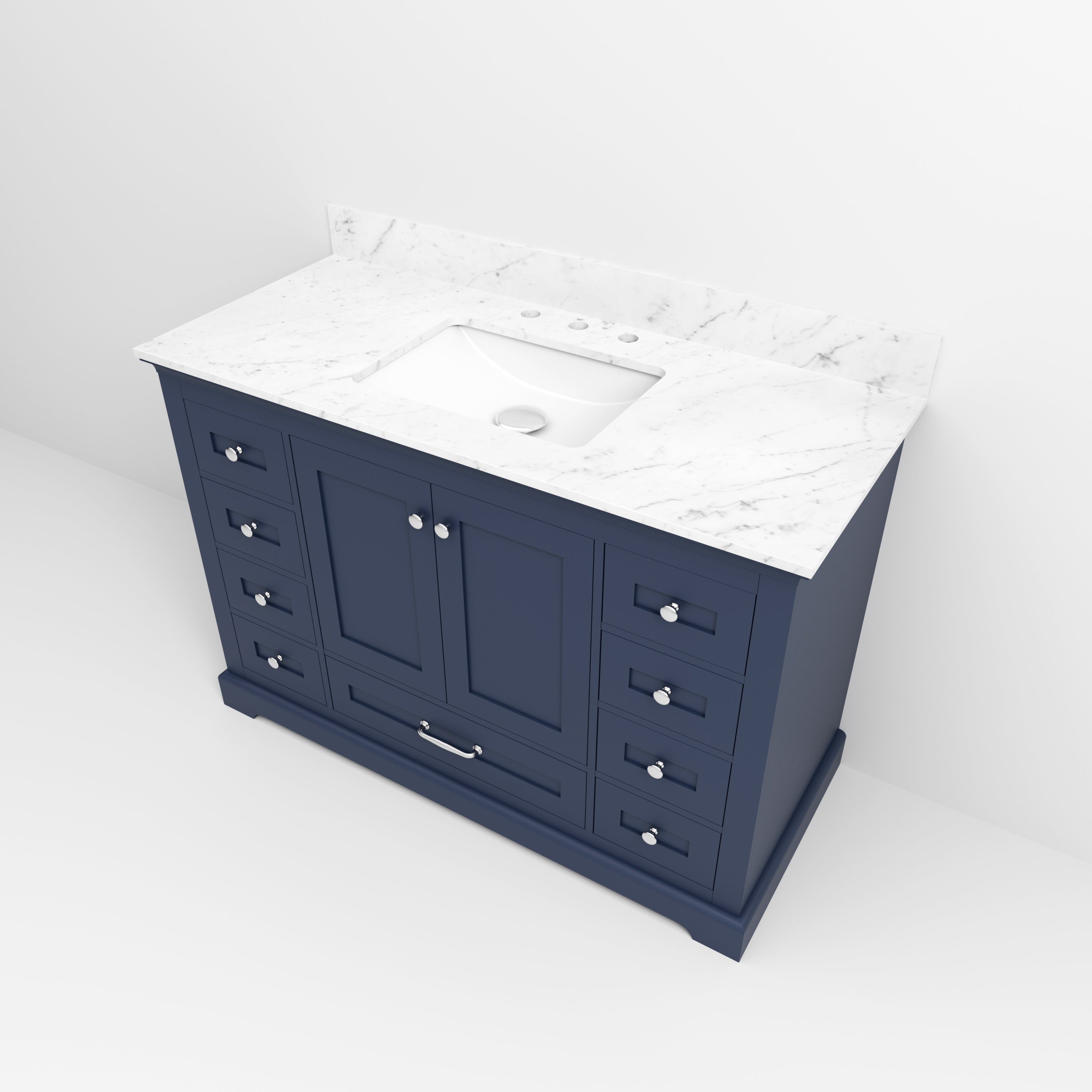 Dukes 48 in. W x 22 in. D Navy Blue Single Bath Vanity