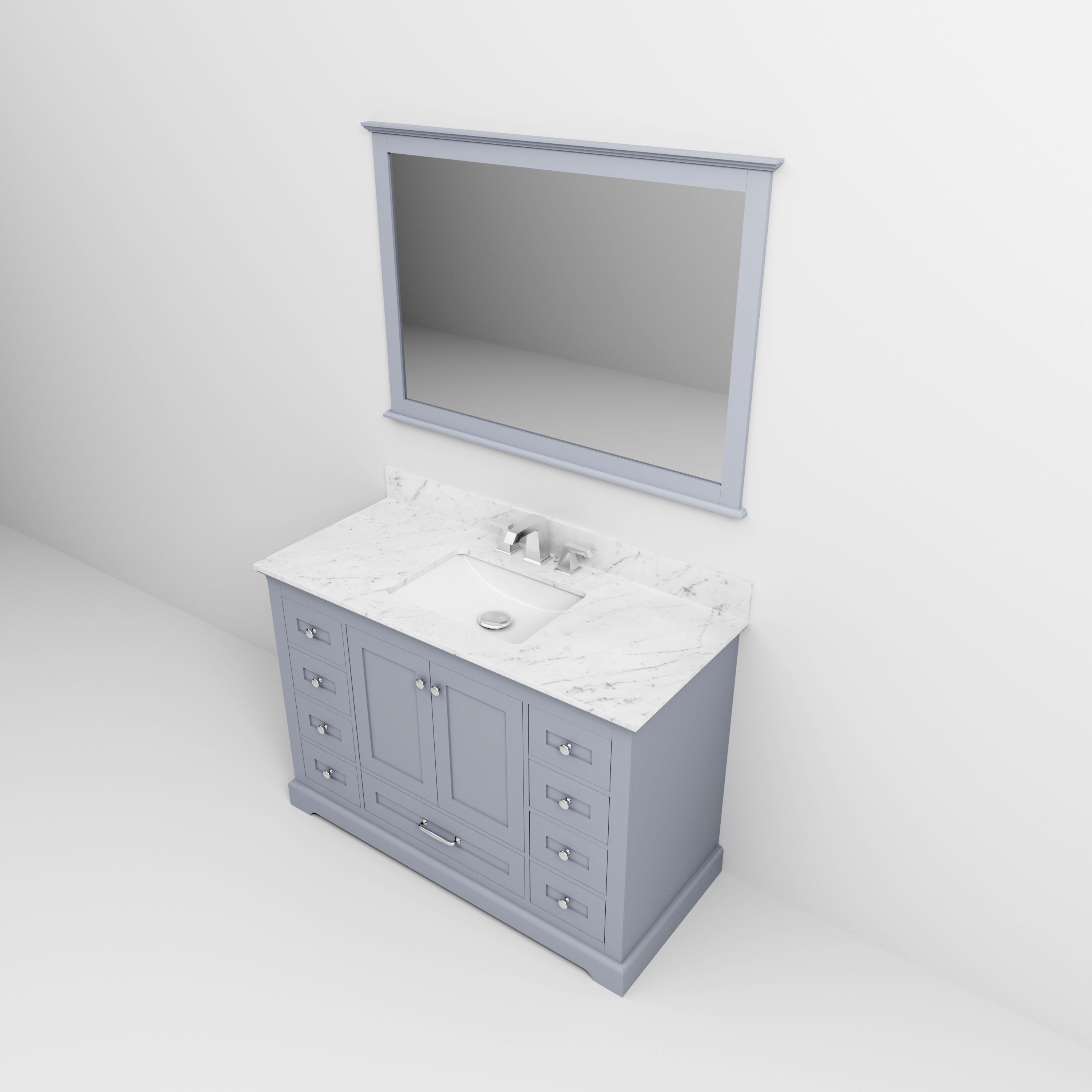 Dukes 48 in. W x 22 in. D Dark Grey Single Bath Vanity