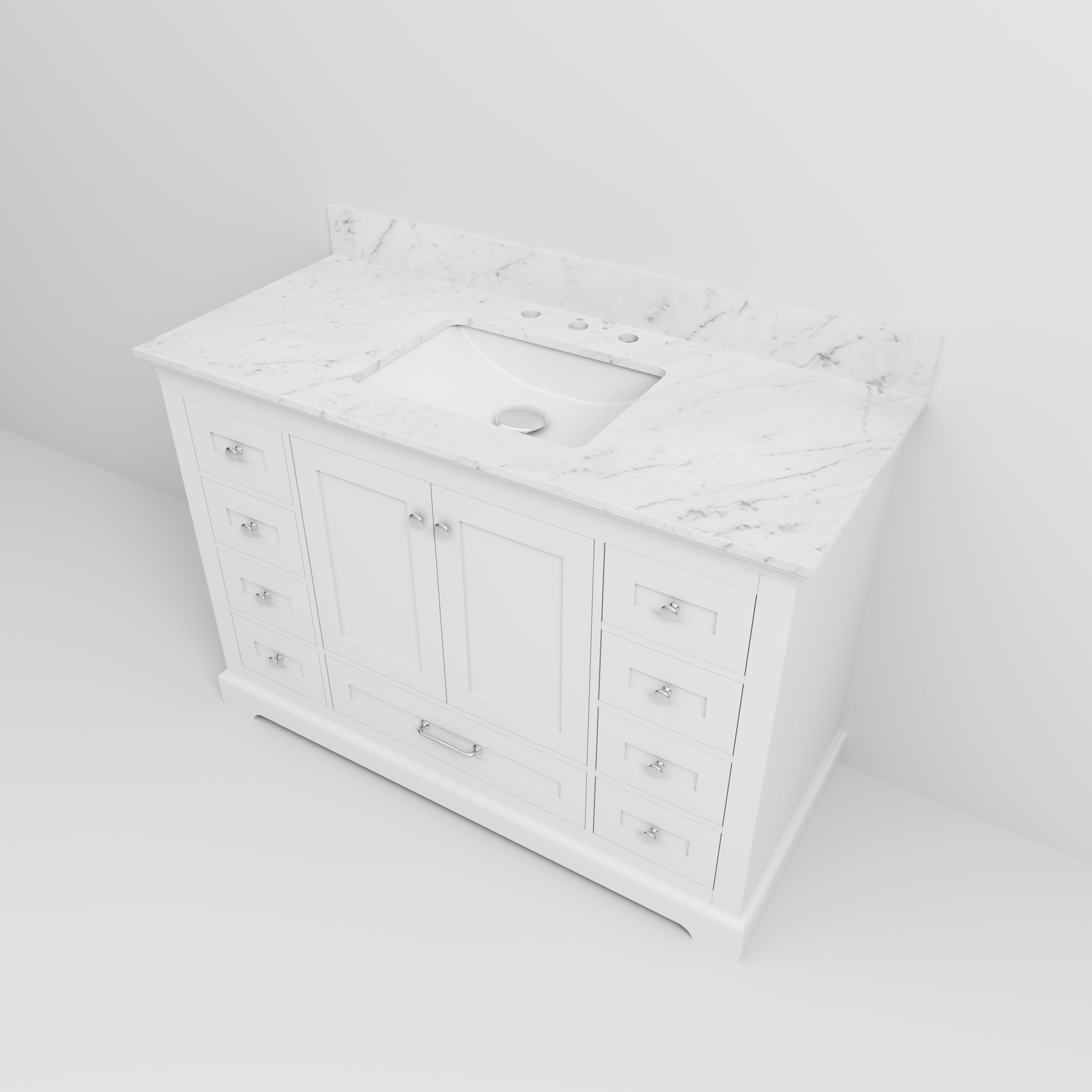 Dukes 48 in. W x 22 in. D White Single Bath Vanity