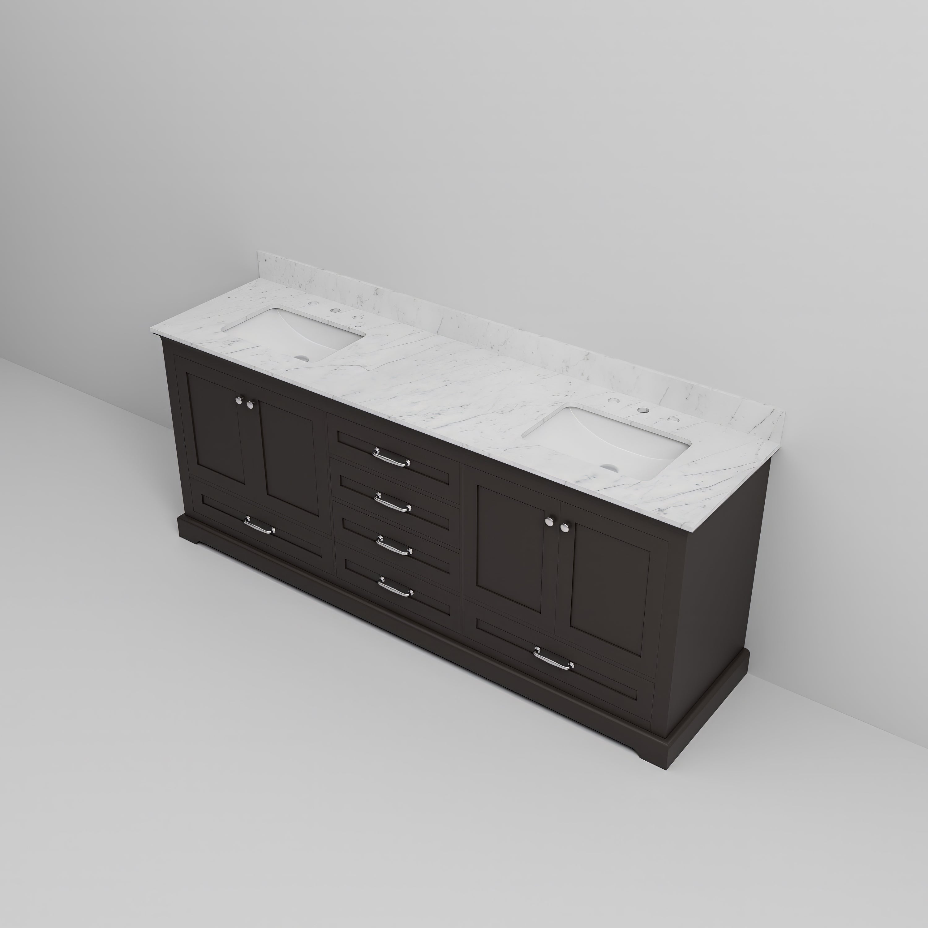 Dukes 80 in. W x 22 in. D Espresso Double Bath Vanity