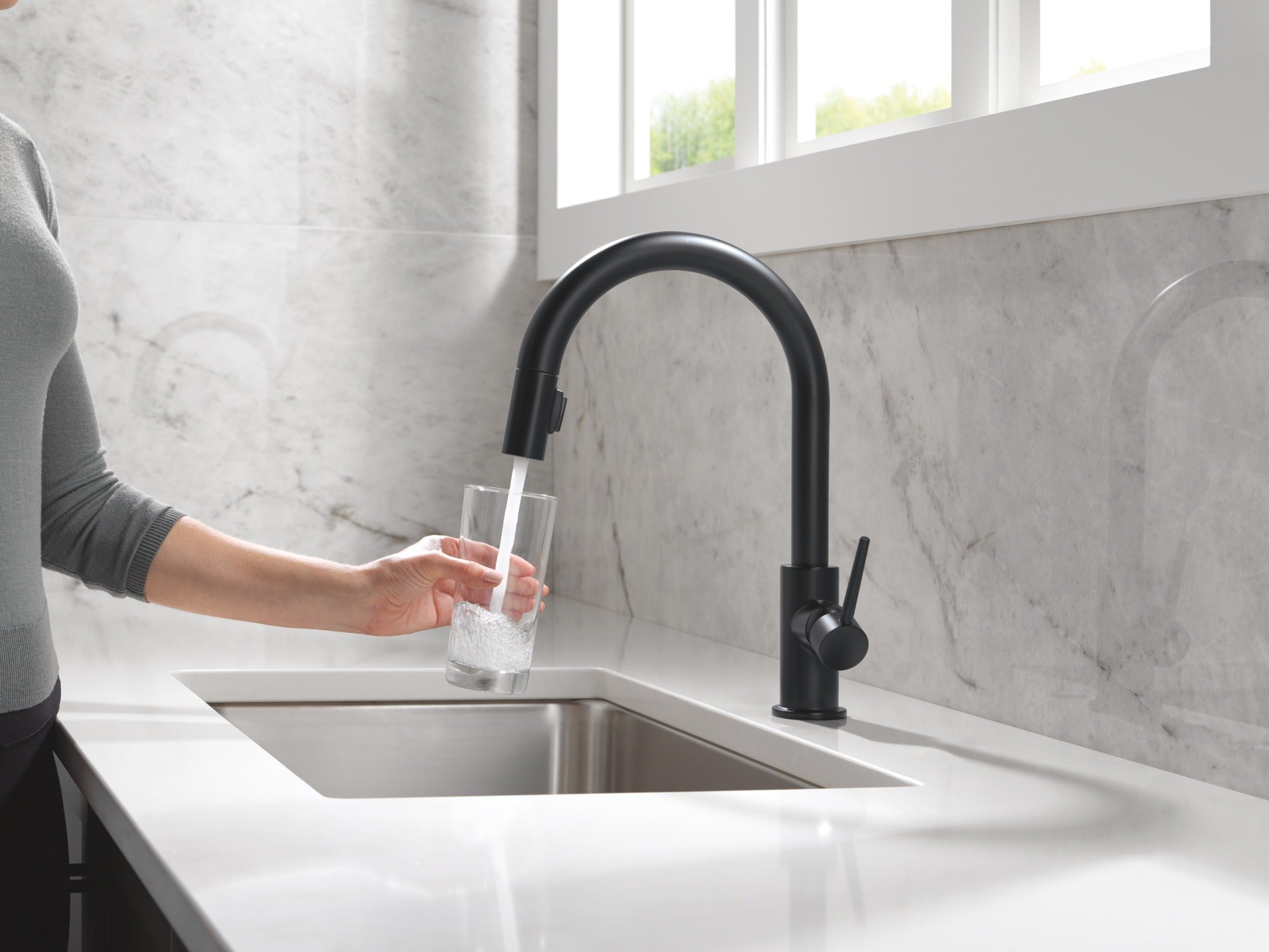 Delta Trinsic® Single Handle Pull-Down Kitchen Faucet