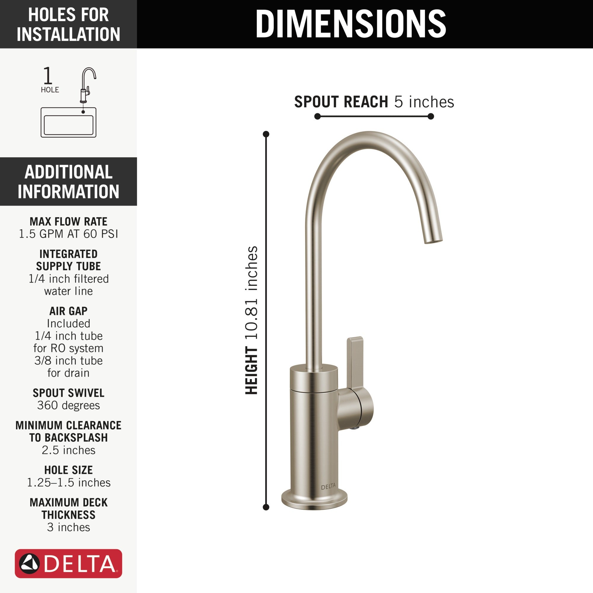 Delta Clarifi™ Contemporary Beverage Faucet