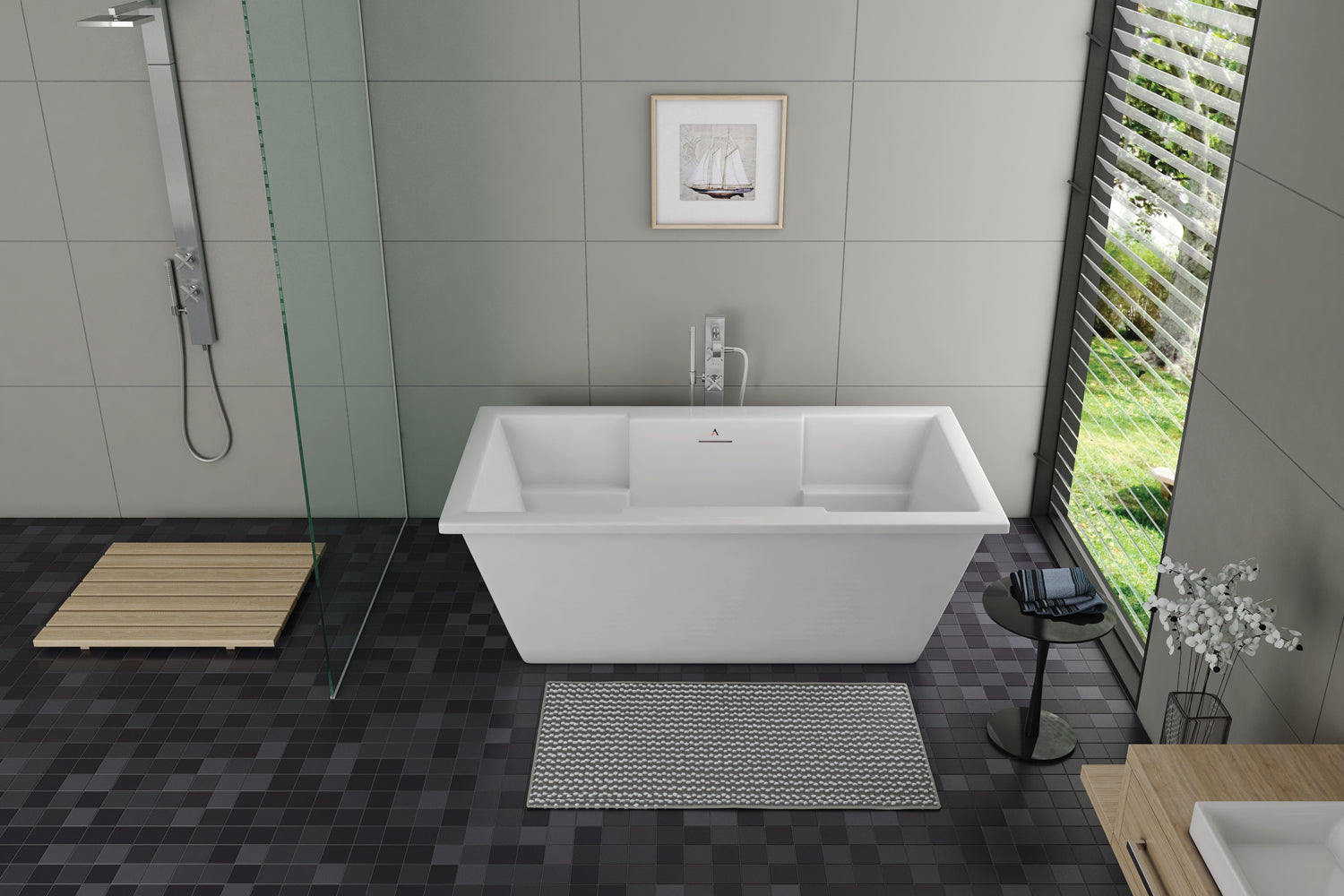 Americh Darya 6636 - Tub Only Freestanding Bathtub DY6636T-WH