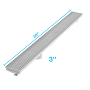 Perforated Adjustable Kit Delmar Linear Drain 3" High Flow