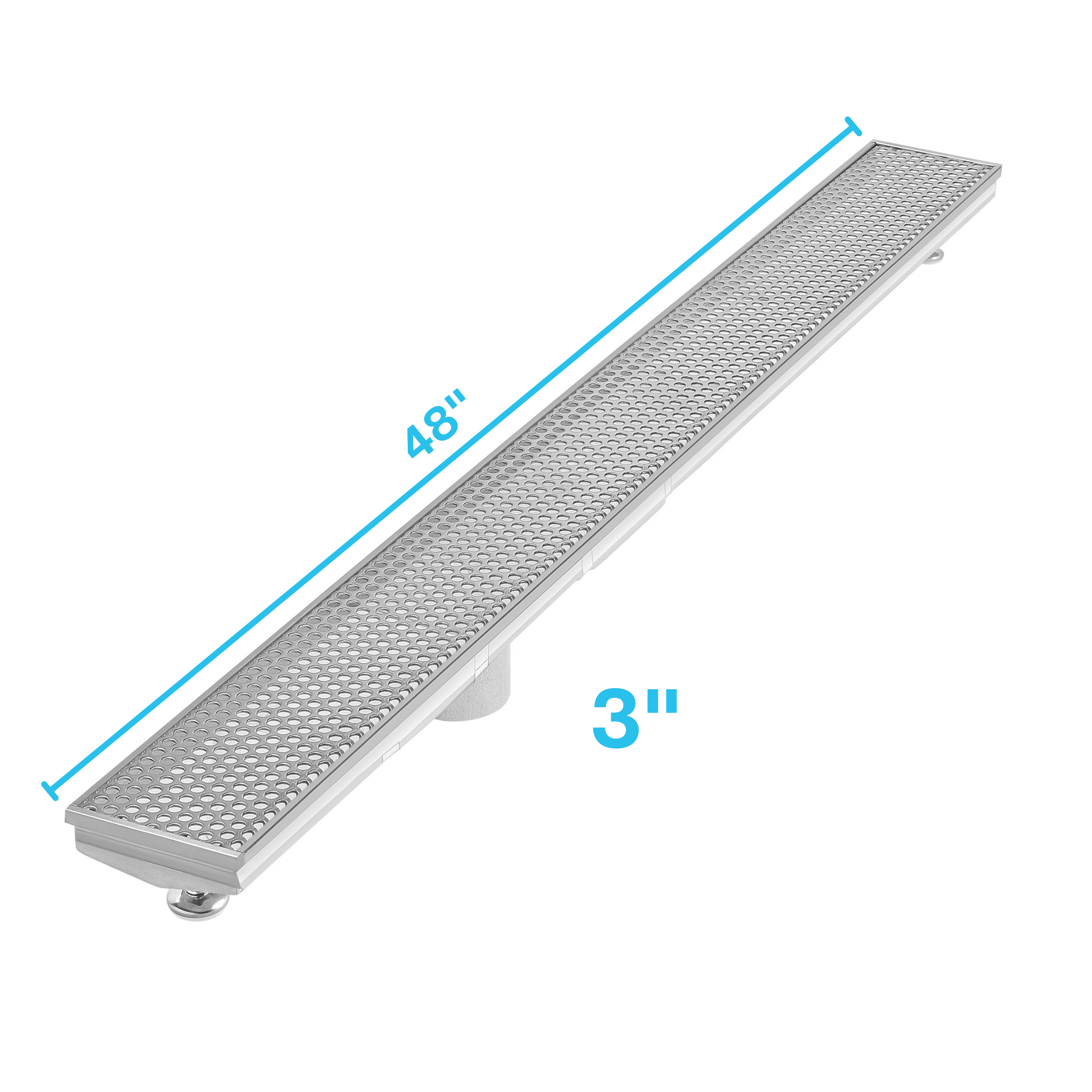 Perforated Adjustable Kit Delmar Linear Drain 3" High Flow