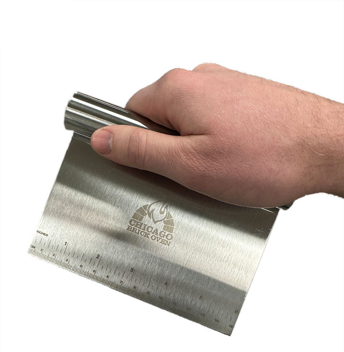 Chicago Brick Oven 6" x 4 1/2" Stainless Steel Dough Cutter / Scraper