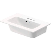 Duravit ME by Starck 24 3/4'' Rectangular Wall Mounted Sink in White with Widespread Faucet Holes and with Overflow