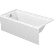 Duravit Architec 60'' x 30'' Rectangular Alcove Bathtub in White Acrylic with Left Drain, Above Floor Rough, Drain Sold Separately