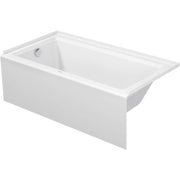 Duravit Architec 60'' x 32'' Rectangular Alcove Bathtub in White Acrylic with Left Drain, Above Floor Rough, Drain Sold Separately, ADA Compliant