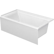 Duravit Architec 60'' x 32'' Rectangular Alcove Bathtub in White Acrylic with Right Drain, Above Floor Rough, Drain Sold Separately