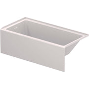 Duravit Vero 60'' x 30'' Rectangular Alcove Bathtub in White Acrylic with Left Drain, Drain Included