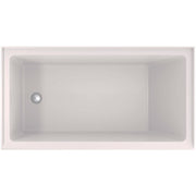 Duravit Vero 60'' x 32'' Rectangular Alcove Bathtub in White Acrylic with Left Drain, Drain Included