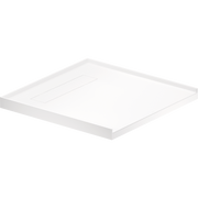 Duravit Vero 38'' x 38'' Square Solid Surface Single Threshold Shower Base in Matte White with Center Drain, Drain Sold Separately