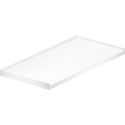 Duravit Vero 60'' x 30'' Rectangular Solid Surface Single Threshold Shower Base in Matte White with Drain, Drain Sold Separately