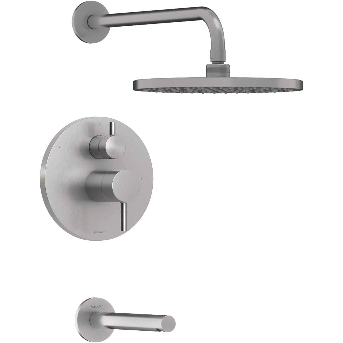 Duravit DuraCircle Single Function Tub and Shower Faucet Kit, Pressure BalanceValve Included