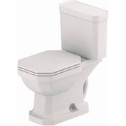 Duravit 1930 series 1.28 GPF Single Flush Elongated ADA Compliant Two Piece Toilet in White with DuraShield, Left Lever Flush - Seat Included