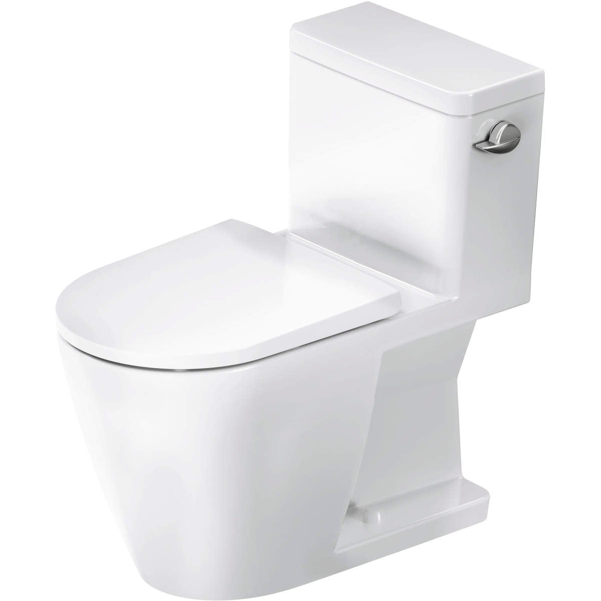 Duravit D-Neo 1.28 GPF Single Flush Rimless Elongated ADA Compliant One Piece Toilet in White,Seat Included