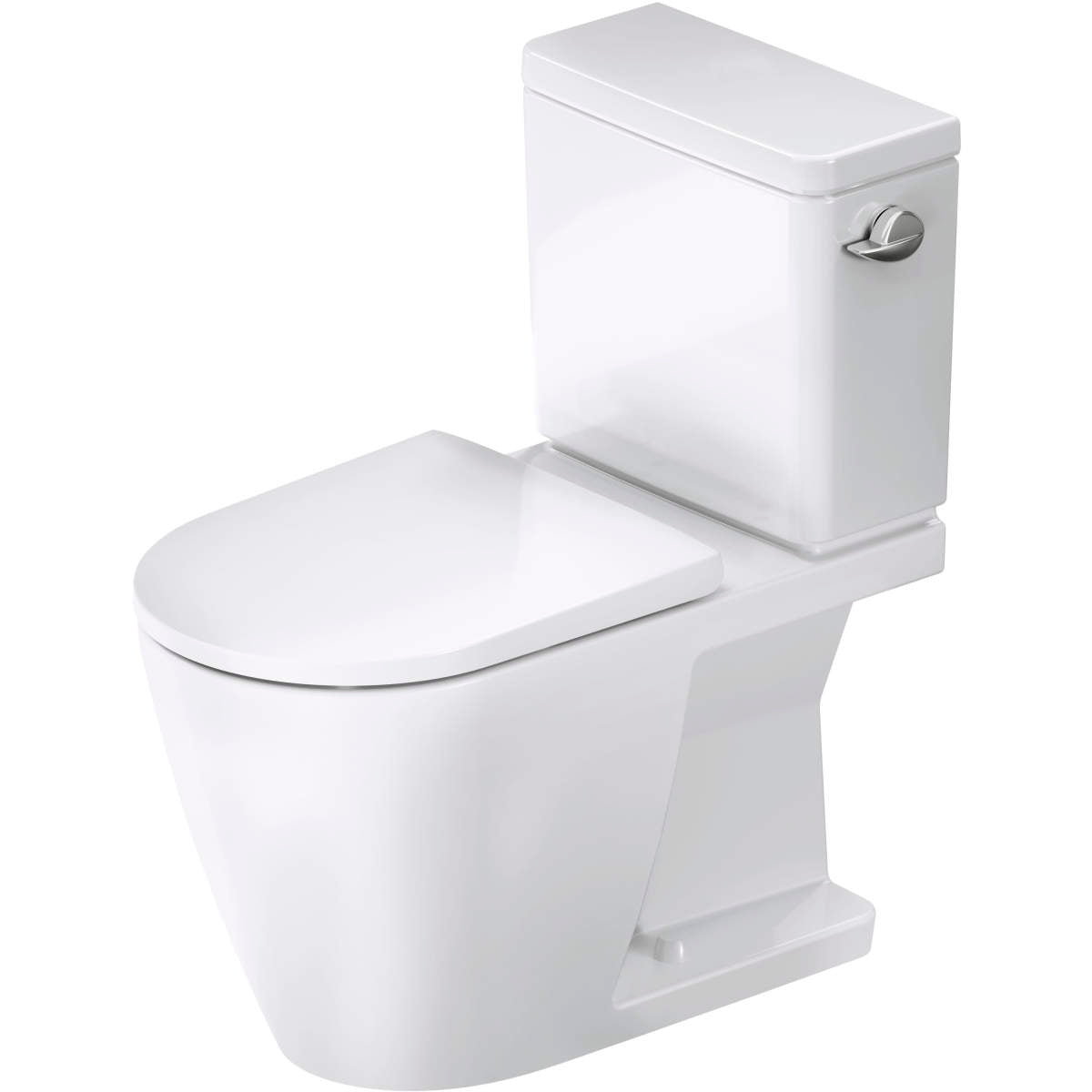 Duravit D-Neo 1.28 GPF Single Flush Rimless Elongated ADA Compliant Two Piece Toilet in White,Seat Included