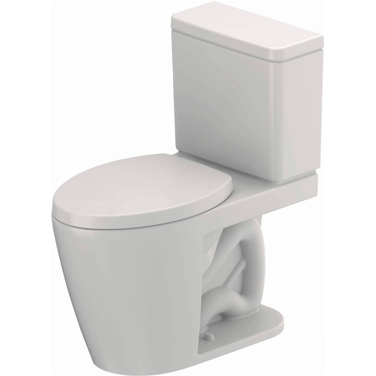 Duravit D-Neo PRO Series 1.28 GPF Single Flush Rimless Elongated ADA Compliant Two Piece Toilet in White with DuraShield,Seat Included