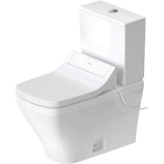 Duravit DuraStyle 1.28 GPF Single Flush Two Piece Toilet in White, Top Push Button Flush - Seat Included