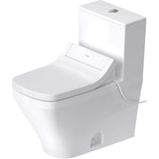 Duravit DuraStyle 1.32/0.92 GPF Dual Flush One Piece Toilet in White, Top Push Button Flush - Seat Included