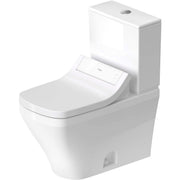 Duravit DuraStyle 1.32/0.92 GPF Dual Flush Elongated Two Piece Toilet in White, Top Push Button Flush - Seat Included