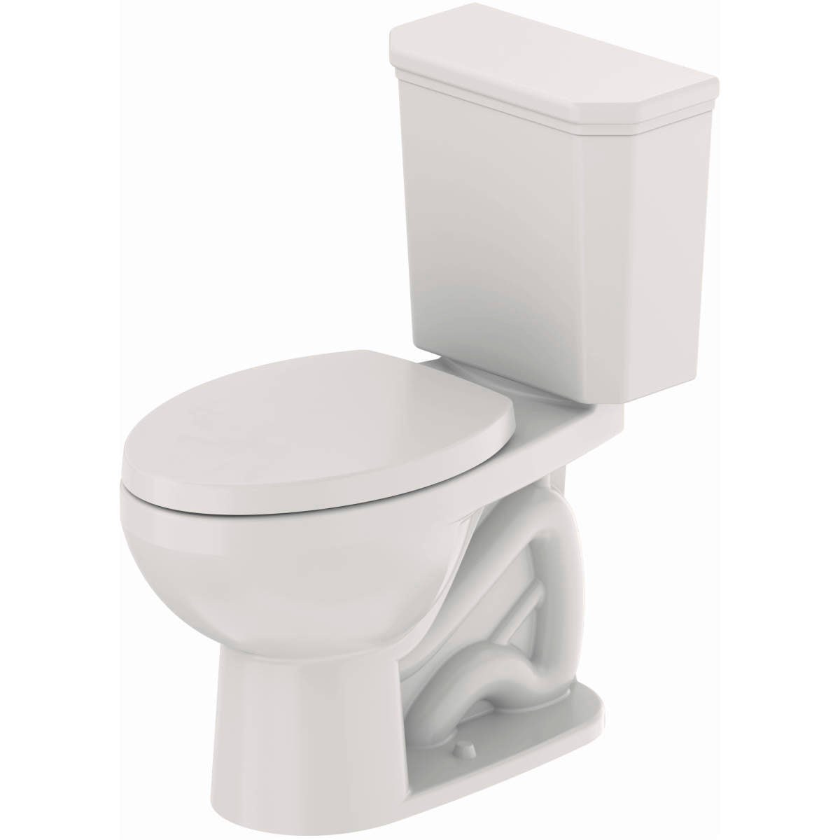 Duravit No.1 PRO Series 1.28 GPF Single Flush Rimless Elongated ADA Compliant Transitional Two Piece Toilet in White,Seat Included