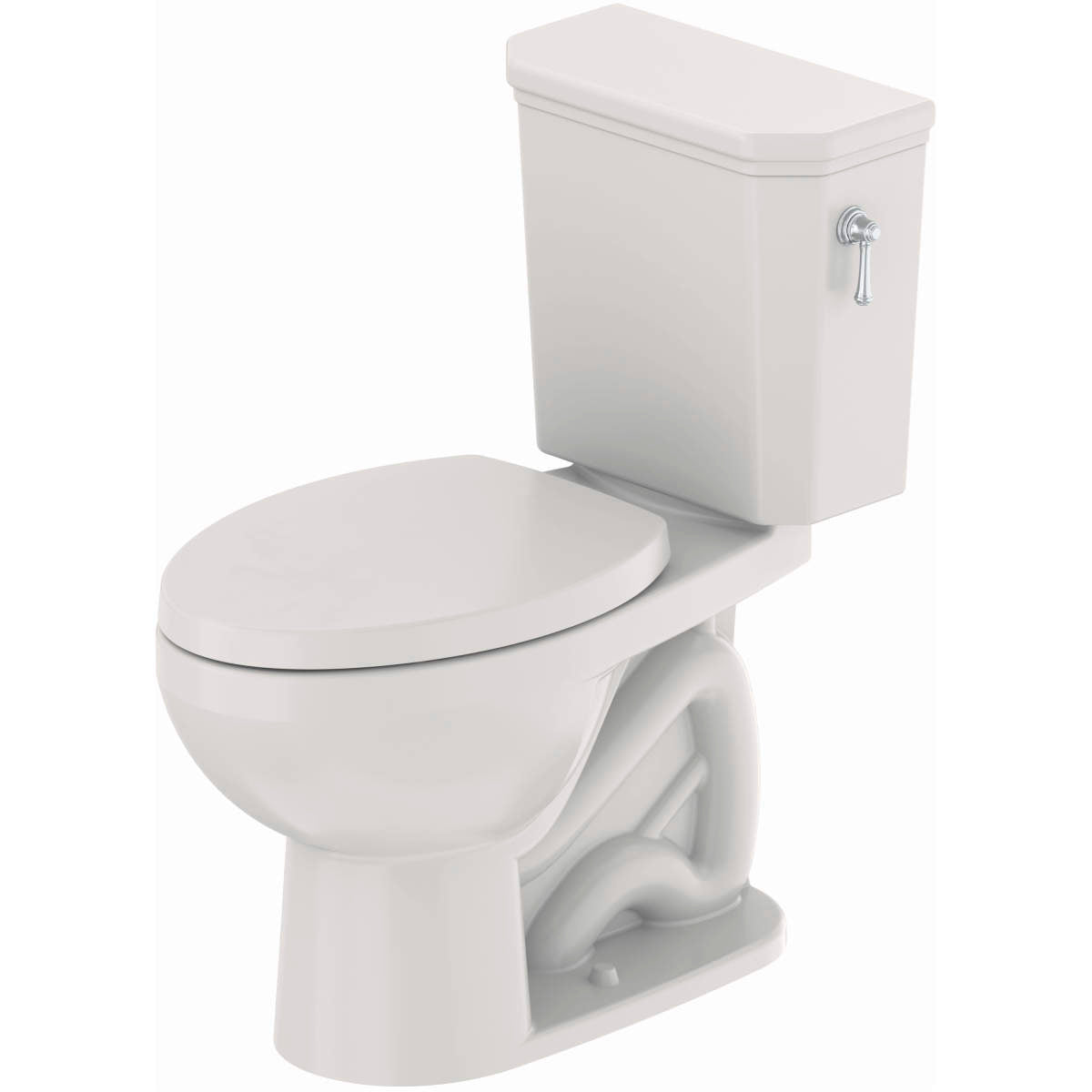 Duravit No.1 PRO Series 1.28 GPF Single Flush Rimless Elongated ADA Compliant Transitional Two Piece Toilet in White,Seat Included