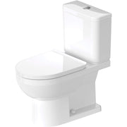 Duravit No.1 1.32/0.92 GPF Dual Flush Rimless Elongated Two Piece Toilet in White, Top Push Button Flush - Seat Included