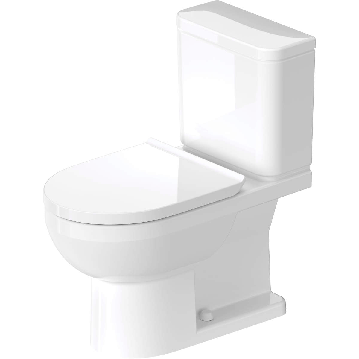 Duravit No.1 1.28 GPF Single Flush Rimless Elongated ADA Compliant Two Piece Toilet in White,Seat Included