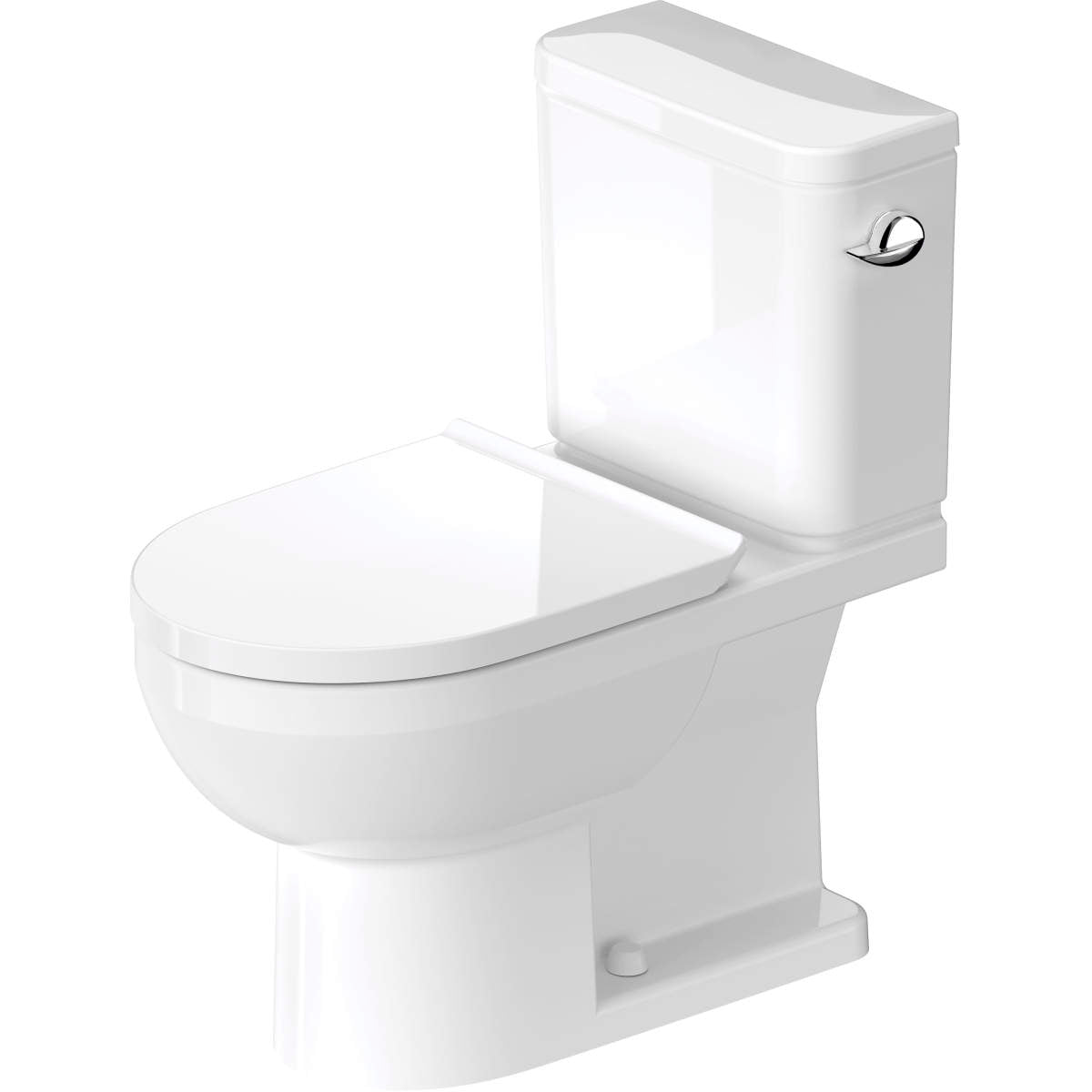 Duravit No.1 1.28 GPF Single Flush Rimless Elongated ADA Compliant Two Piece Toilet in White,Seat Included
