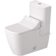 Duravit Happy D.2 1.32/0.92 GPF Dual Flush One Piece Toilet in White, Top Push Button Flush - Seat Included