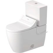 Duravit ME by Starck 1.32/0.92 GPF Dual Flush Two Piece Toilet in White, Top Push Button Flush - Seat Included