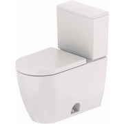 Duravit ME by Starck 1.28 GPF Single Flush Elongated ADA Compliant Two Piece Toilet in White, Left Lever Flush - Seat Included