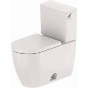 Duravit ME by Starck 1.28 GPF Single Flush Elongated ADA Compliant Two Piece Toilet in White, Right Lever Flush - Seat Included