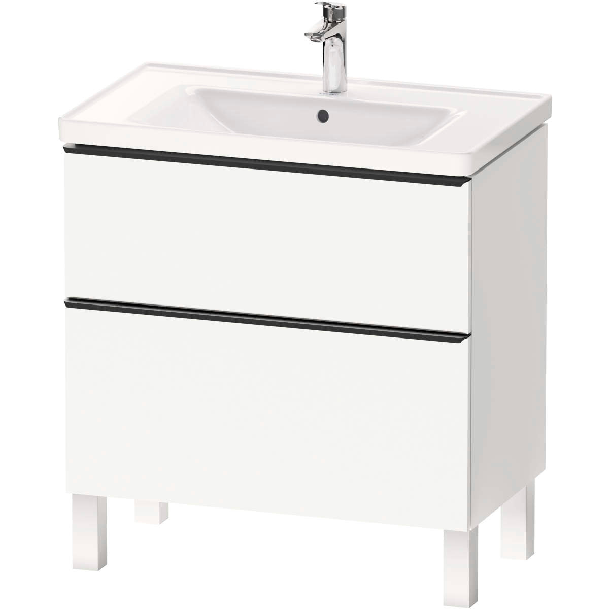 Duravit D-Neo 31 1/2'' Wall Mount Two Drawer Single Vanity, Including Cabinet and Single Hole Sink