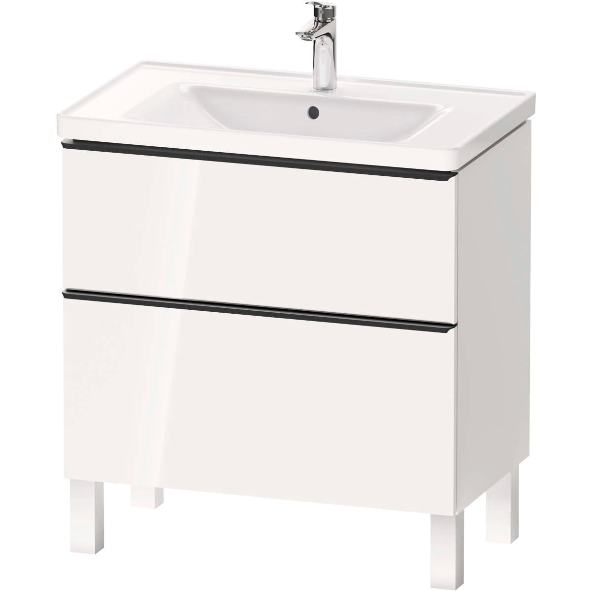 Duravit D-Neo 31 1/2'' Wall Mount Two Drawer Single Vanity, Including Cabinet and Single Hole Sink