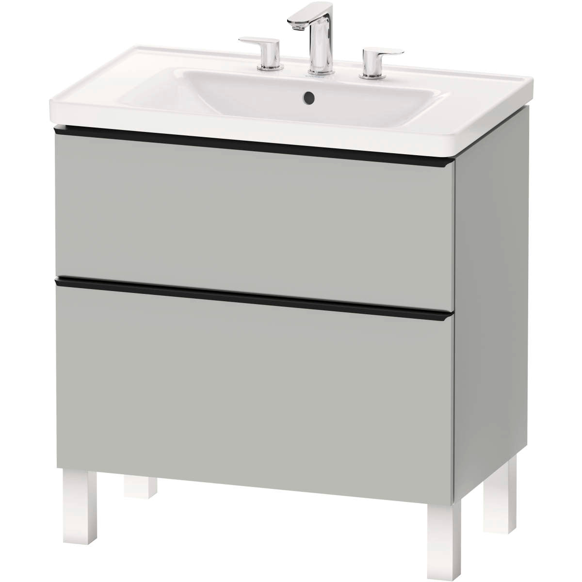 Duravit D-Neo 31 1/2'' Wall Mount Two Drawer Single Vanity, Including Cabinet and Widespread Sink