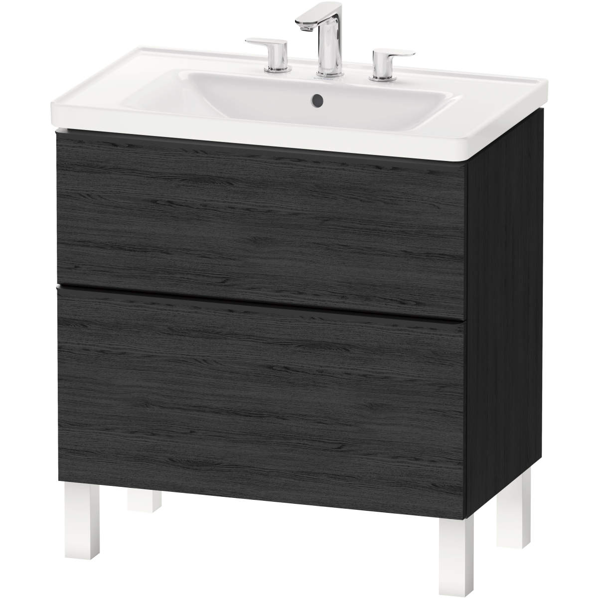 Duravit D-Neo 31 1/2'' Wall Mount Two Drawer Single Vanity, Including Cabinet and Widespread Sink