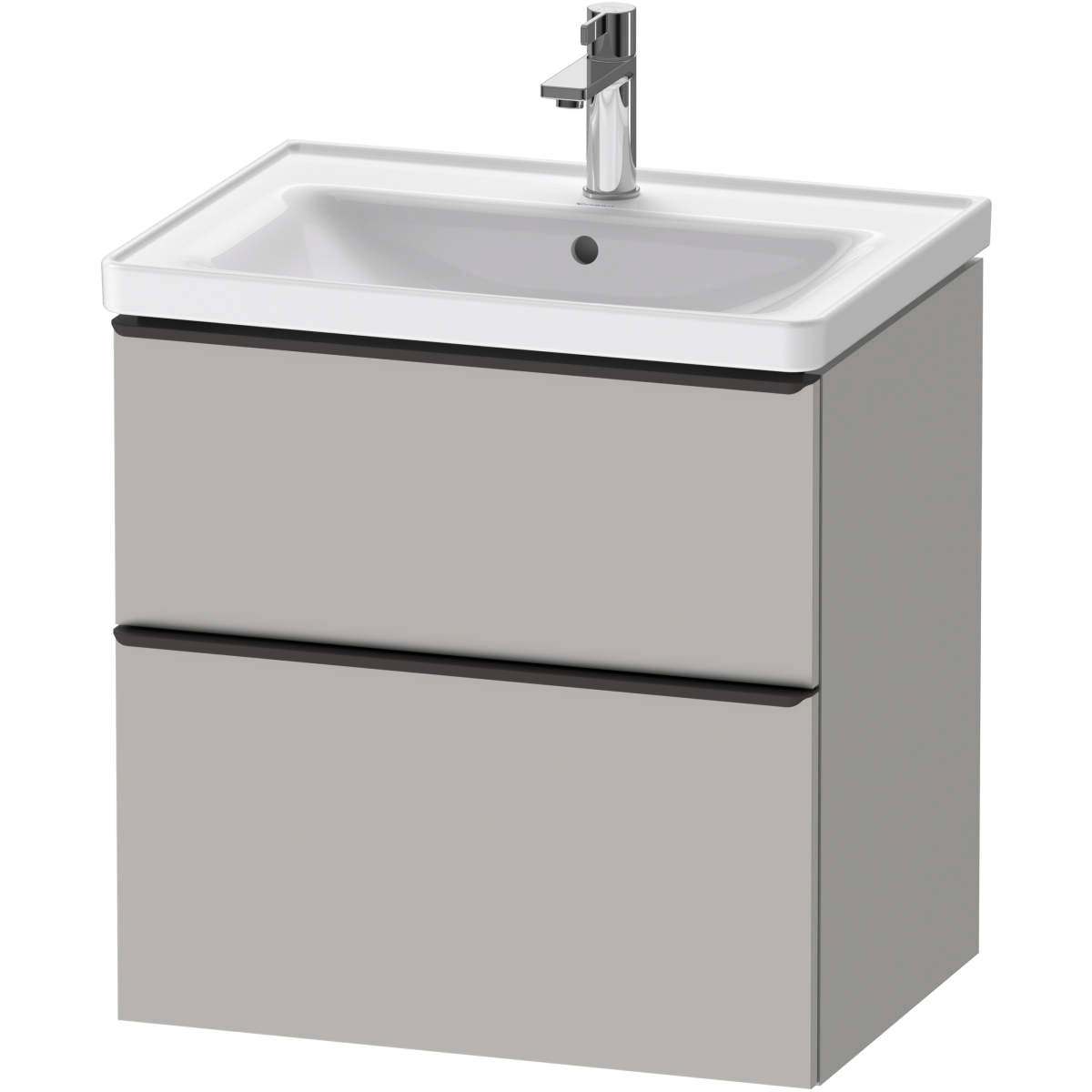 Duravit D-Neo 25 5/8'' Wall Mount Two Drawer Single Vanity, Including Cabinet and Single Hole Sink