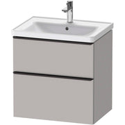 Duravit D-Neo 25 5/8'' Wall Mount Two Drawer Single Vanity, Including Cabinet and Single Hole Sink
