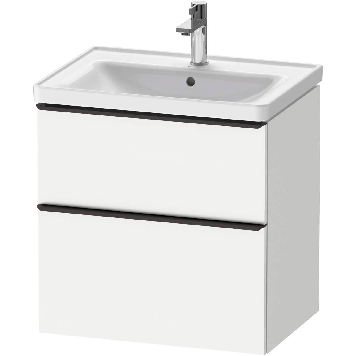 Duravit D-Neo 25 5/8'' Wall Mount Two Drawer Single Vanity, Including Cabinet and Single Hole Sink