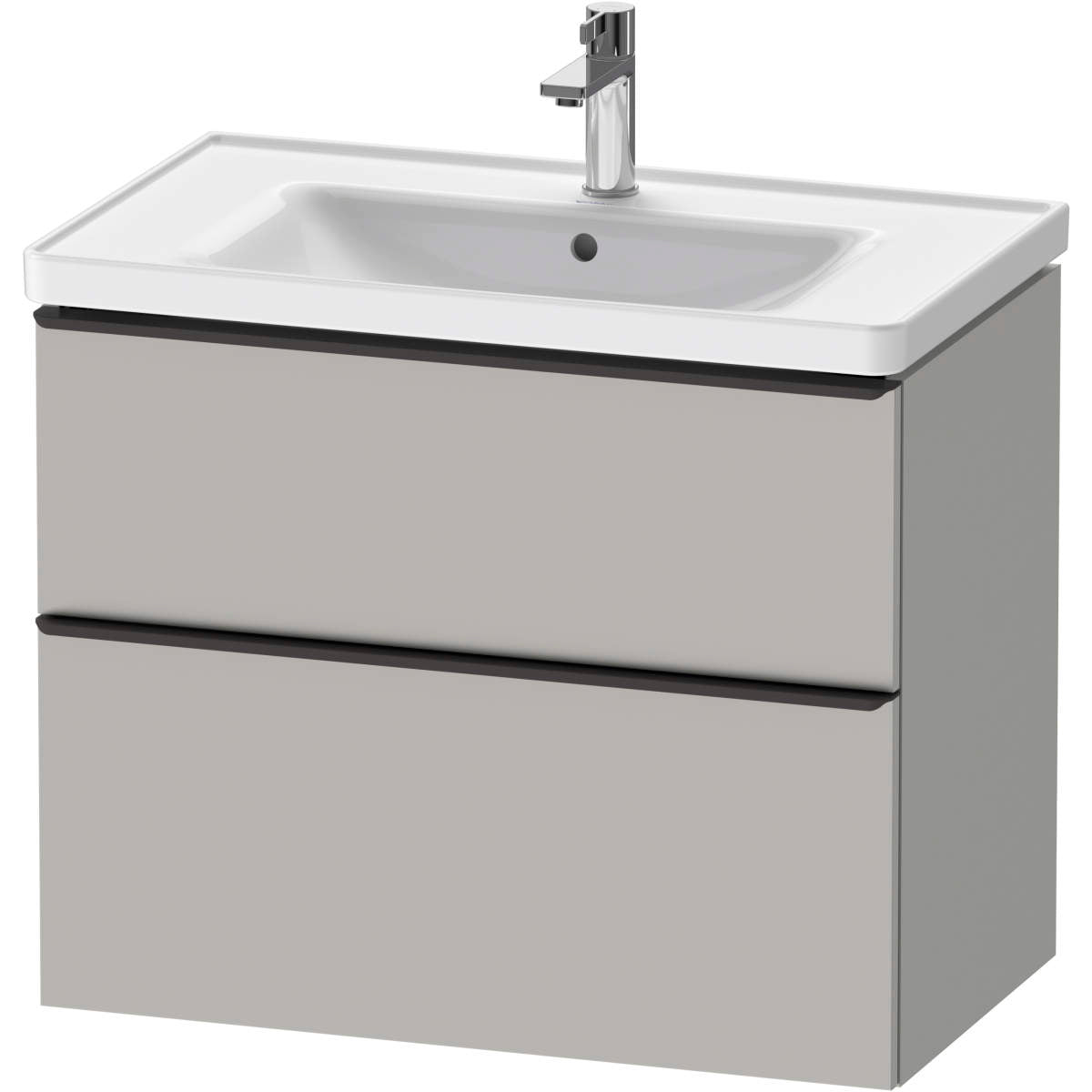 Duravit D-Neo 31 1/2'' Wall Mount Two Drawer Single Vanity, Including Cabinet and Widespread Sink