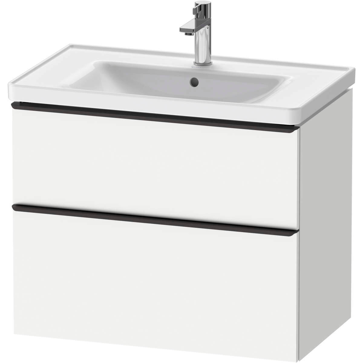 Duravit D-Neo 31 1/2'' Wall Mount Two Drawer Single Vanity, Including Cabinet and Widespread Sink