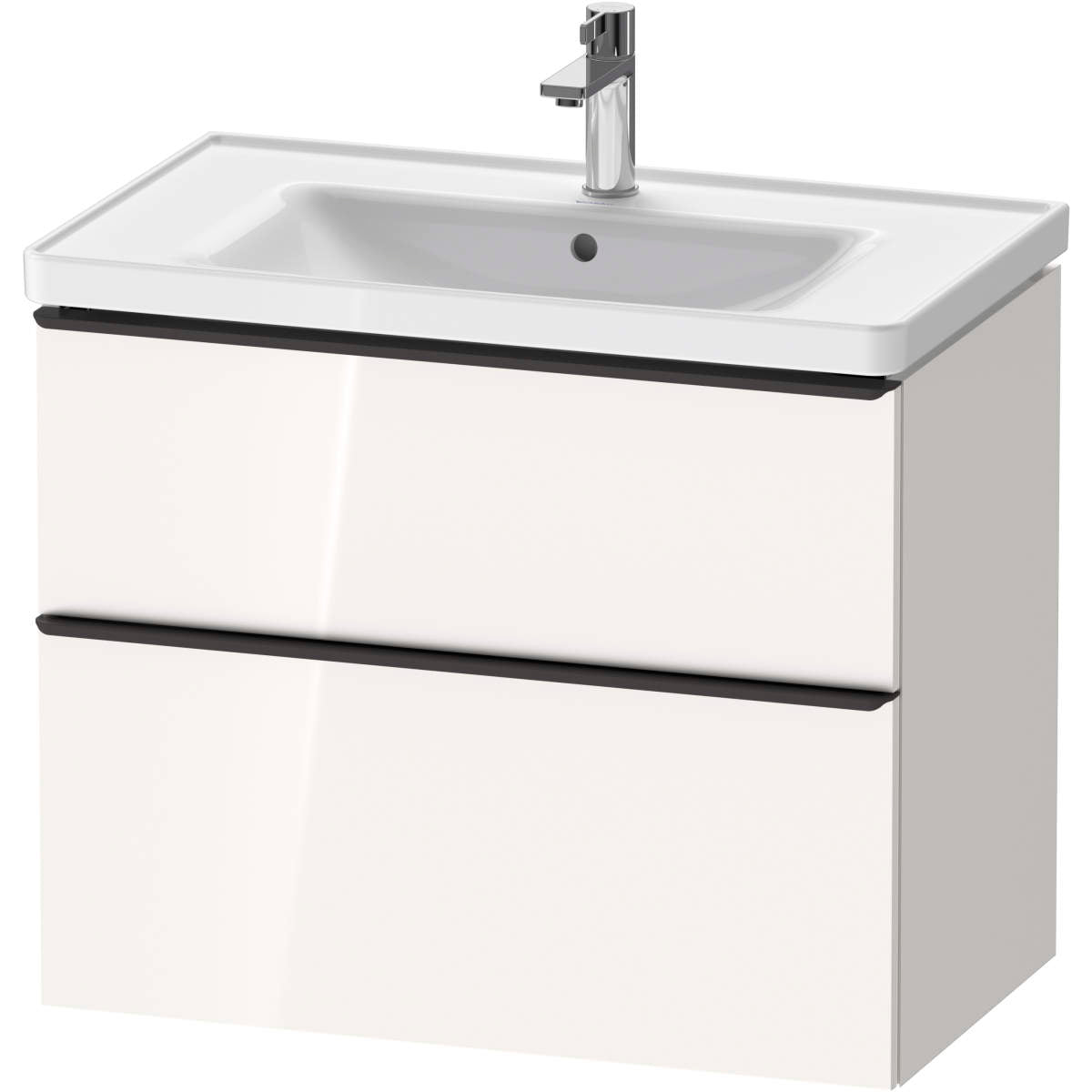 Duravit D-Neo 31 1/2'' Wall Mount Two Drawer Single Vanity, Including Cabinet and Widespread Sink