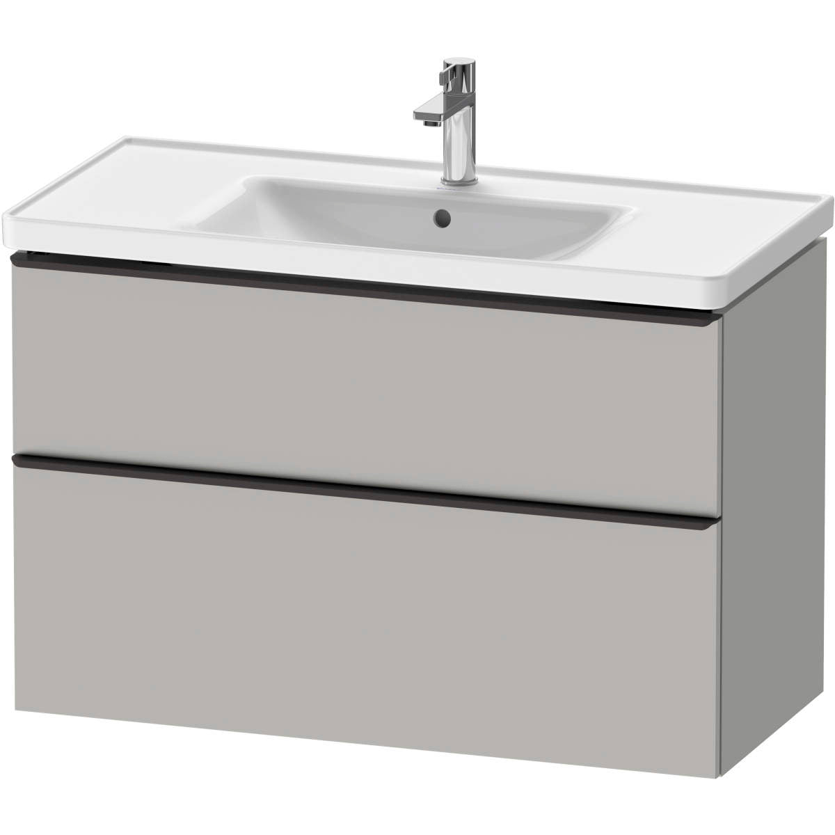 Duravit D-Neo 39 5/8'' Wall Mount Two Drawer Single Vanity, Including Cabinet and Single Hole Sink