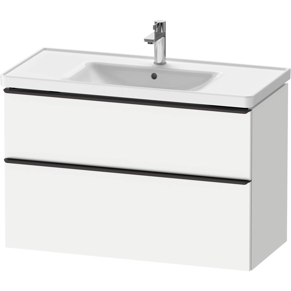 Duravit D-Neo 39 5/8'' Wall Mount Two Drawer Single Vanity, Including Cabinet and Single Hole Sink